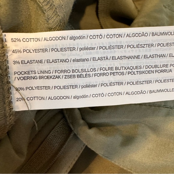 MNG 8 dress pants green khaki front and back pockets - Picture 3 of 9